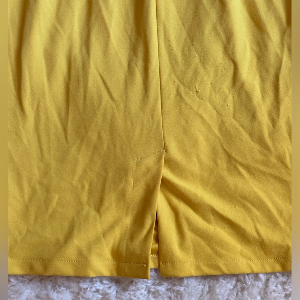 New York & Company Yellow Ruffle-Sleeve Sheath Dress – Size 2 - Picture 8 of 8